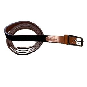 Land’s End black suede leather belt with brown leather interior size XL